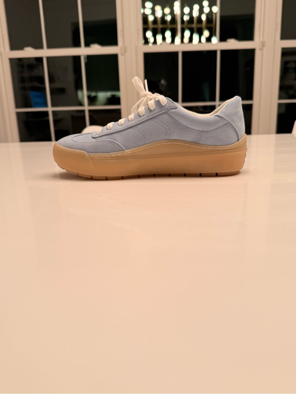 Dr. Scholl's Light Blue Suede Sneakers NEW Never Worn - Picture 6 of 8
